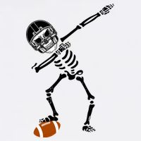 Dabbing Skeleton Football Dab Touchdown TD Garment-Dyed Sweatshirt