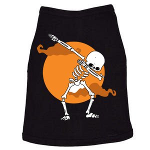 Dabbing Skeleton Halloween Moon Doggie Tank