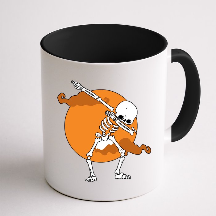 Dabbing Skeleton Halloween Moon Mug