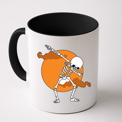 Dabbing Skeleton Halloween Moon Mug