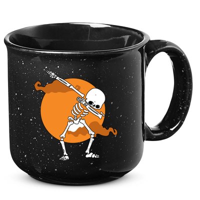 Dabbing Skeleton Halloween Moon 15oz Campfire Ceramic Mug