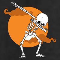 Dabbing Skeleton Halloween Moon 15oz Campfire Ceramic Mug