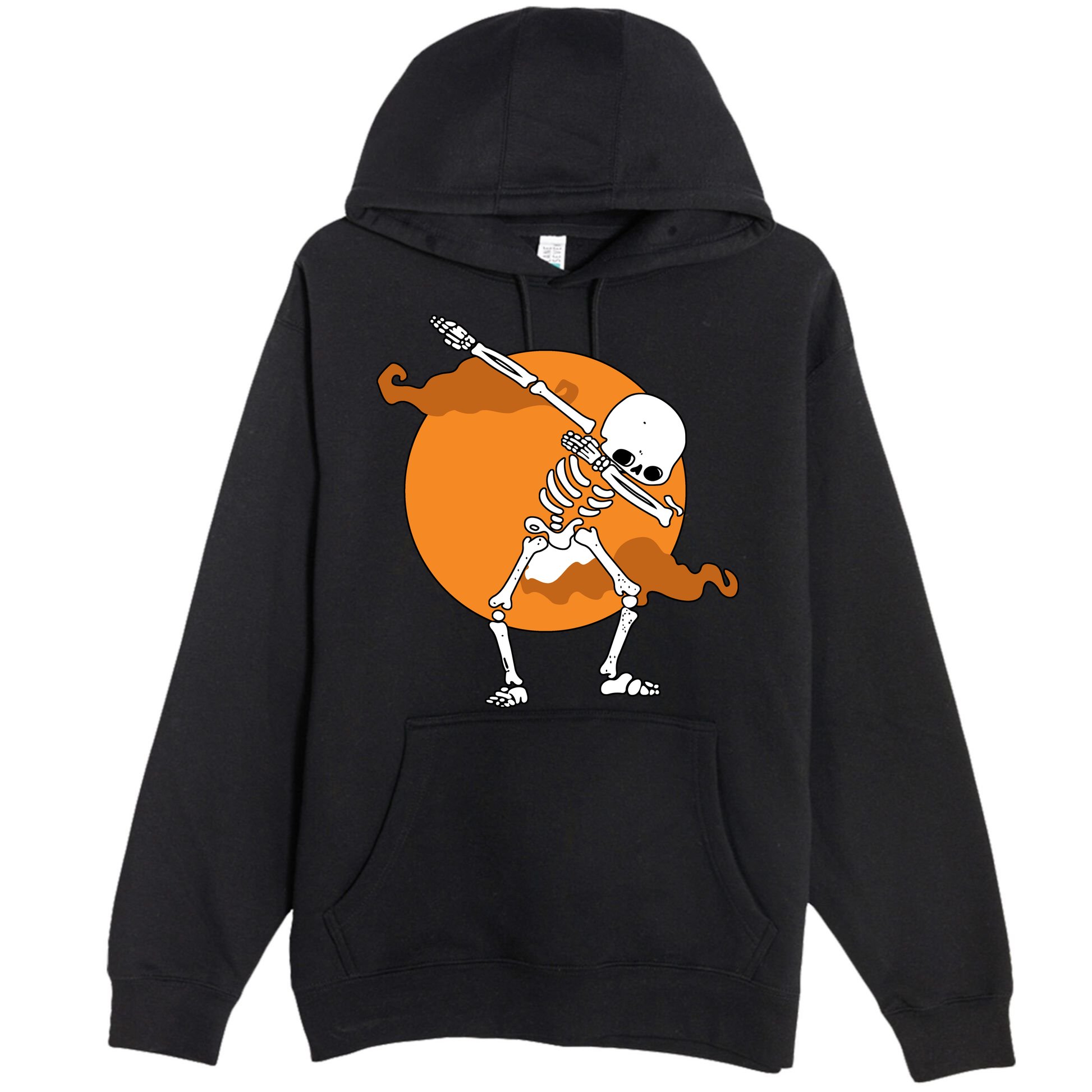 Dabbing Skeleton Halloween Moon Premium Pullover Hoodie