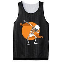 Dabbing Skeleton Halloween Moon Mesh Reversible Basketball Jersey Tank