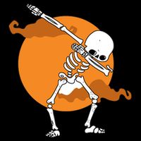 Dabbing Skeleton Halloween Moon Mesh Reversible Basketball Jersey Tank