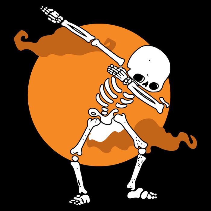 Dabbing Skeleton Halloween Moon Mesh Reversible Basketball Jersey Tank