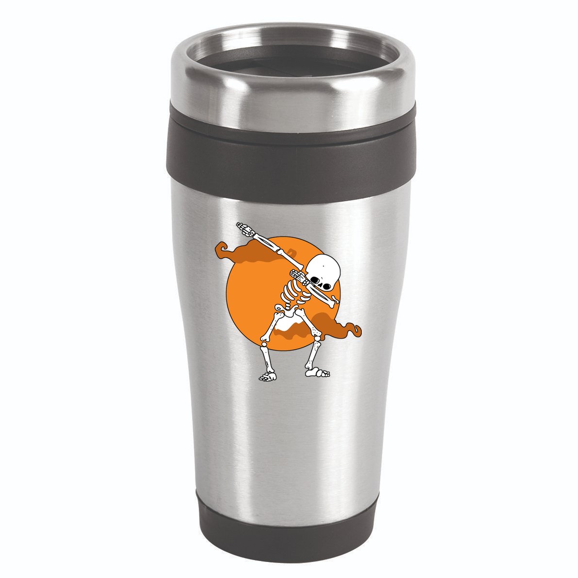 Dabbing Skeleton Halloween Moon 16oz Travel Tumbler