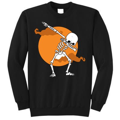 Dabbing Skeleton Halloween Moon Tall Sweatshirt