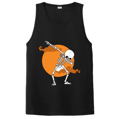 Dabbing Skeleton Halloween Moon PosiCharge Competitor Tank