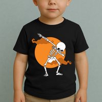 Dabbing Skeleton Halloween Moon Toddler T-Shirt