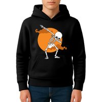 Dabbing Skeleton Halloween Moon Kids Hoodie