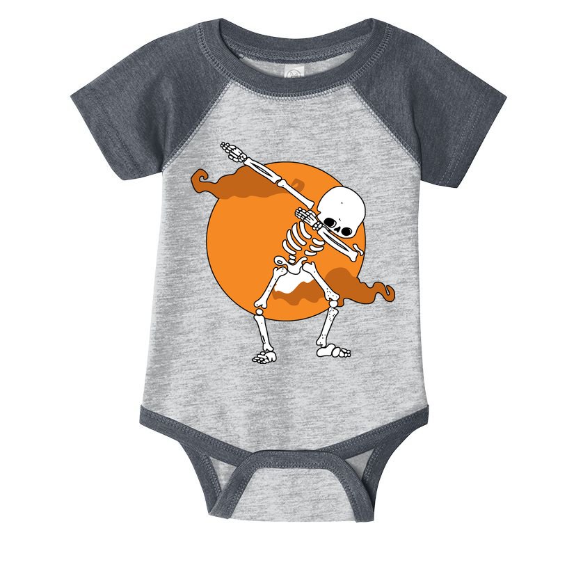 Dabbing Skeleton Halloween Moon Infant Baby Jersey Bodysuit