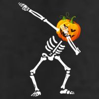 Dabbing Skeleton Pumpkin Face Halloween 15oz Campfire Ceramic Mug
