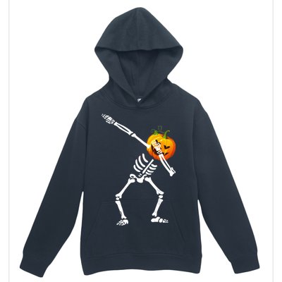 Dabbing Skeleton Pumpkin Face Halloween Urban Pullover Hoodie