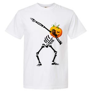 Dabbing Skeleton Pumpkin Face Halloween Garment-Dyed Heavyweight T-Shirt