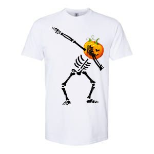 Dabbing Skeleton Pumpkin Face Halloween Softstyle CVC T-Shirt