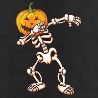 Dabbing Skeleton Pumpkin Head  Adult Drive Performance Visor