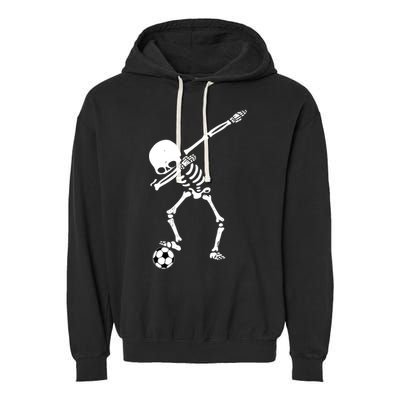 Dabbing Skeleton Soccer Dab Garment-Dyed Fleece Hoodie