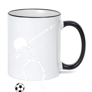 Dabbing Skeleton Soccer Dab 11oz Black Color Changing Mug