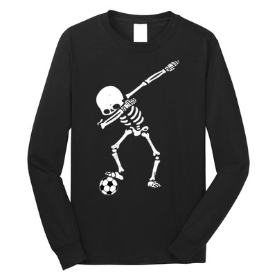 Dabbing Skeleton Soccer Dab Long Sleeve Shirt
