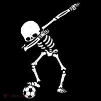 Dabbing Skeleton Soccer Dab Full-Length Apron With Pockets