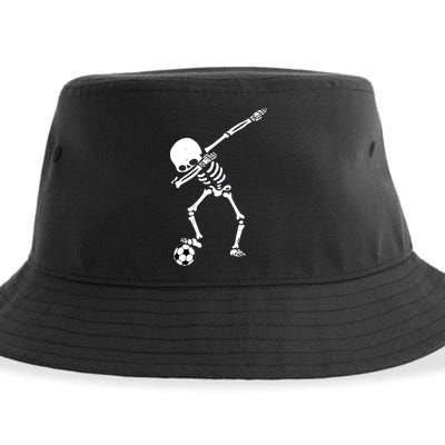 Dabbing Skeleton Soccer Dab Sustainable Bucket Hat