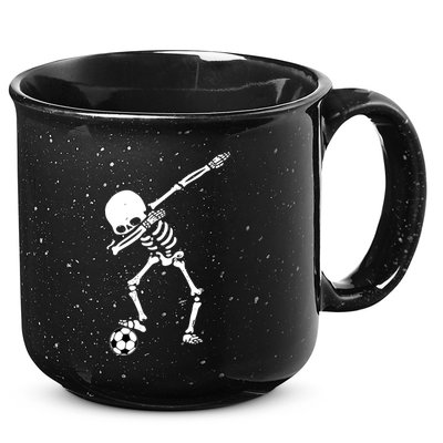 Dabbing Skeleton Soccer Dab 15oz Campfire Ceramic Mug