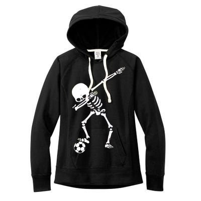 Dabbing Skeleton Soccer Dab Women's Fleece Hoodie