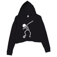 Dabbing Skeleton Soccer Dab Crop Fleece Hoodie