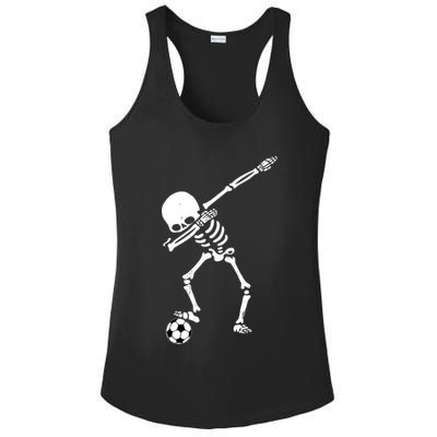 Dabbing Skeleton Soccer Dab Ladies PosiCharge Competitor Racerback Tank
