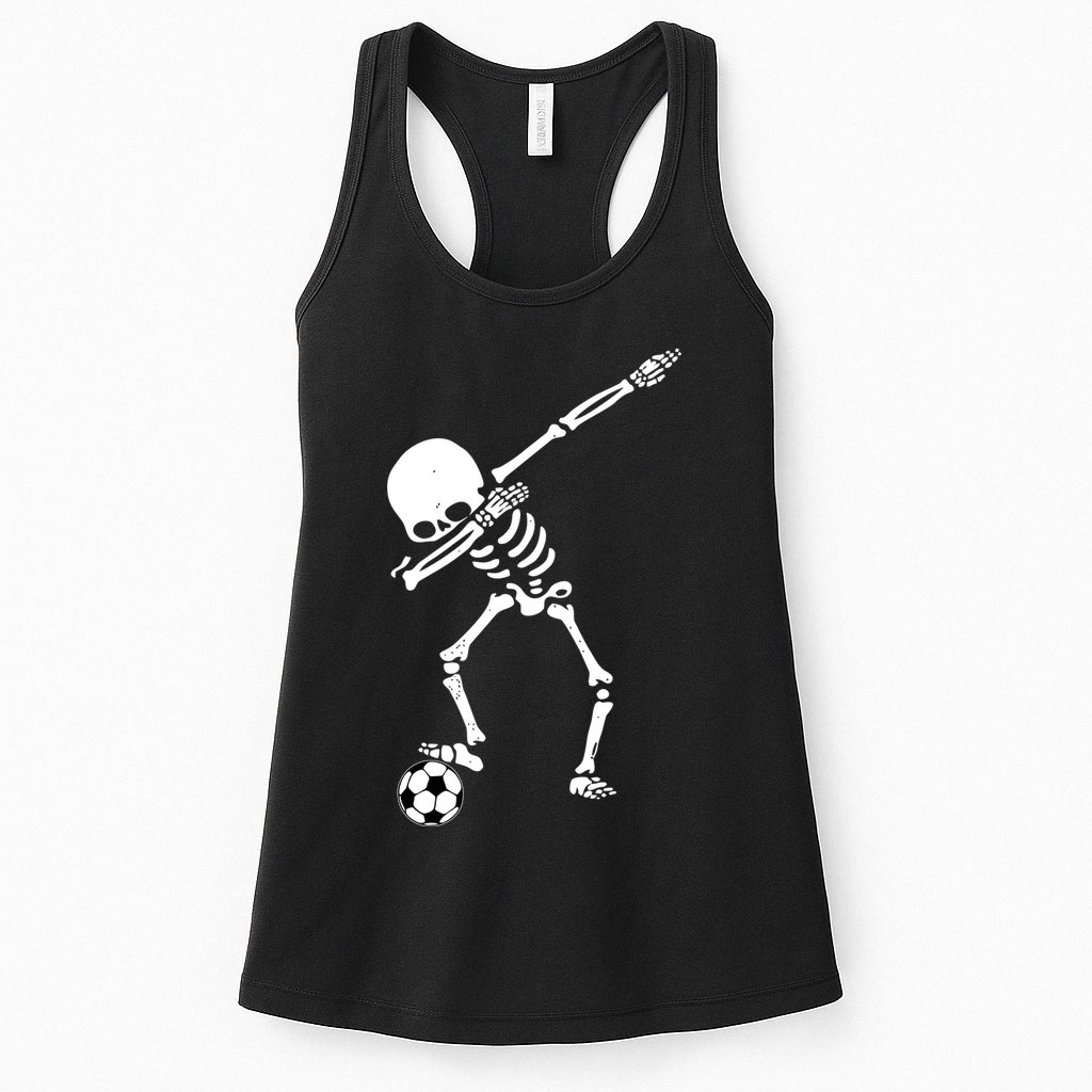Dabbing Skeleton Soccer Dab Womens Tank Top