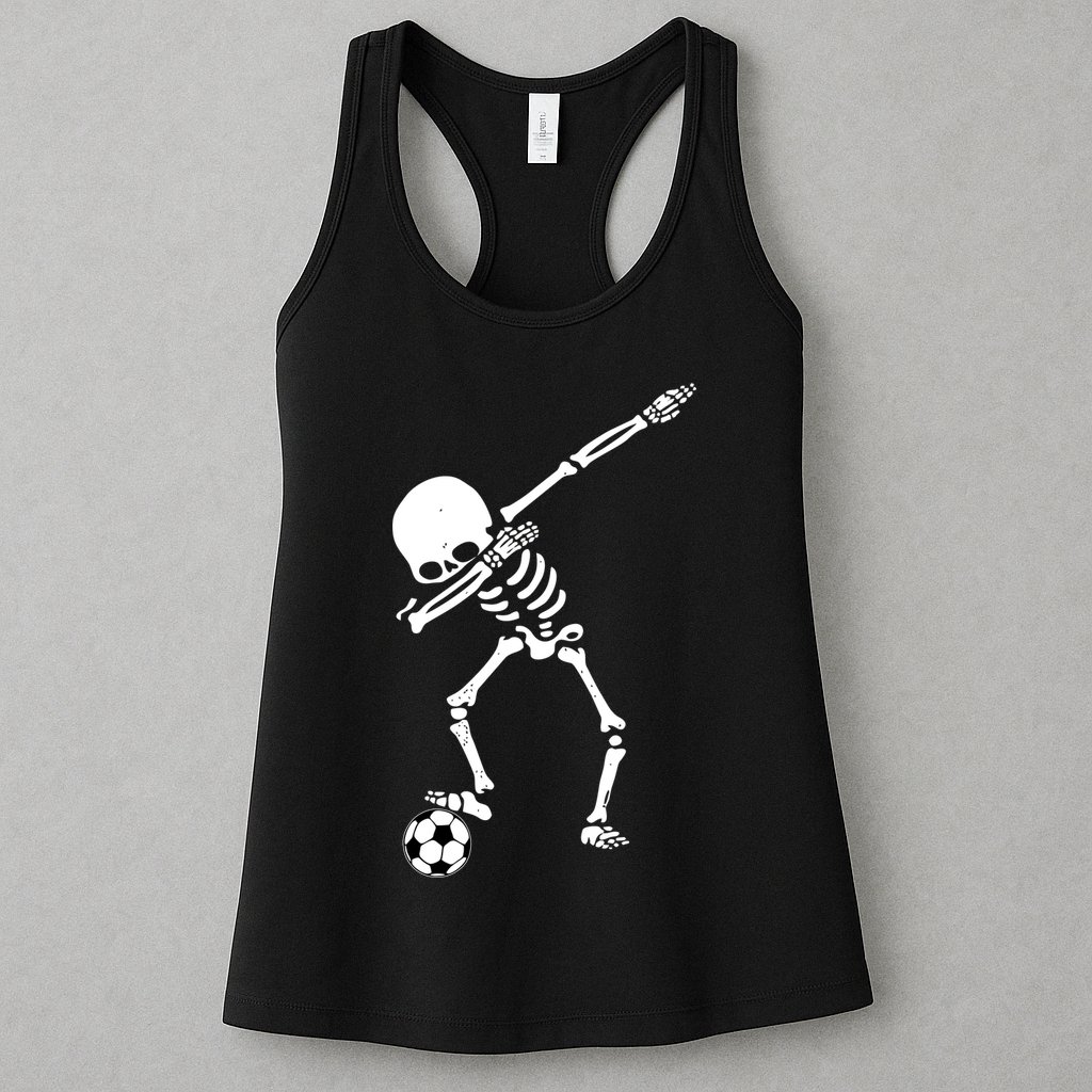 Dabbing Skeleton Soccer Dab Womens Tank Top