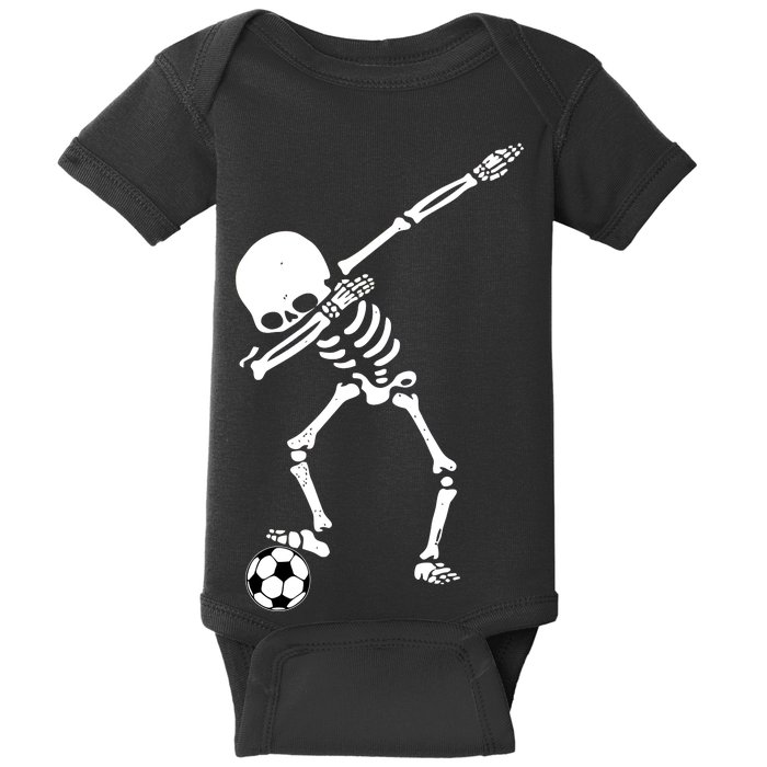 Dabbing Skeleton Soccer Dab Baby Bodysuit