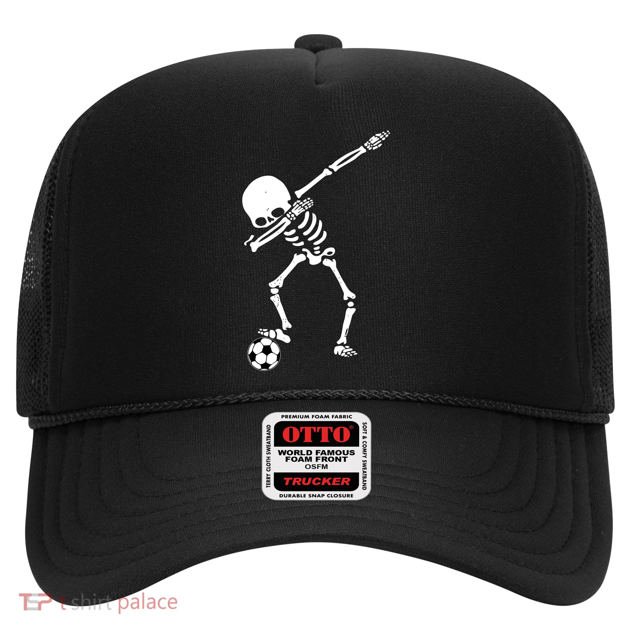 Dabbing Skeleton Soccer Dab Trucker Hat