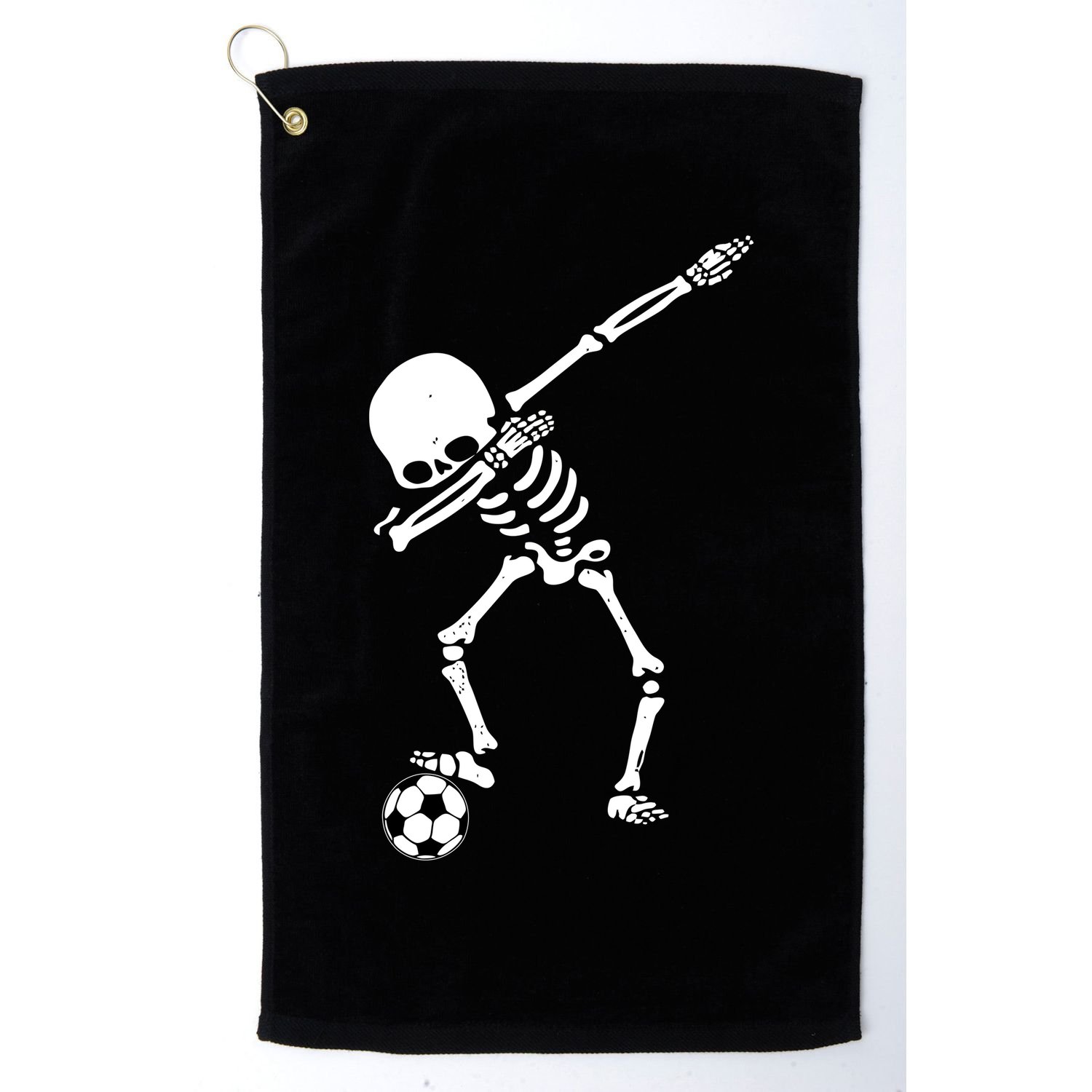 Dabbing Skeleton Soccer Dab Golf Towel