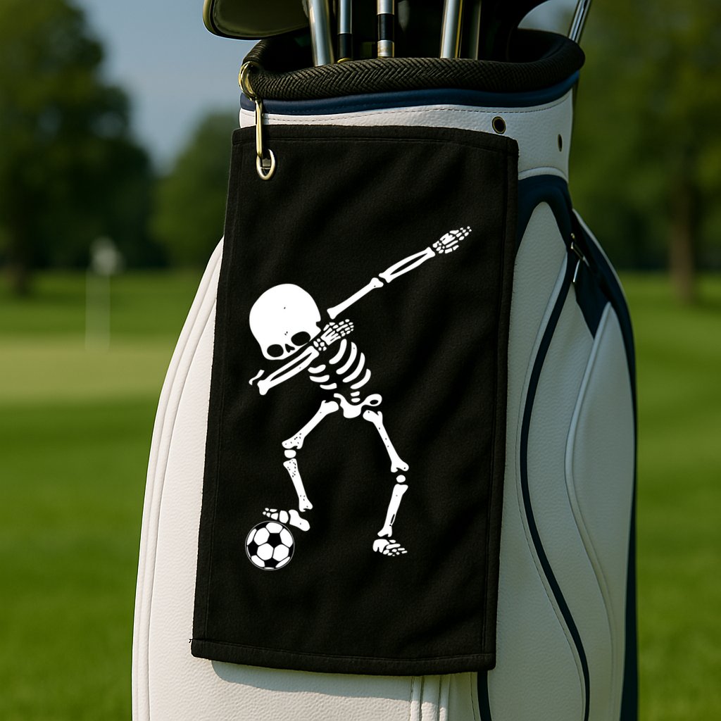 Dabbing Skeleton Soccer Dab Golf Towel