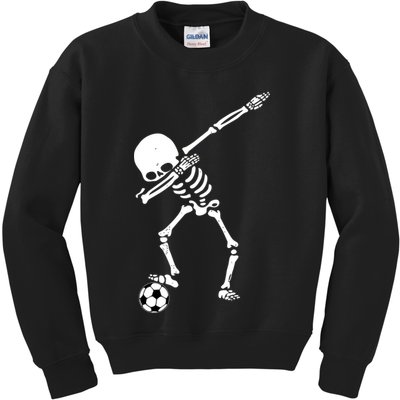 Dabbing Skeleton Soccer Dab Kids Sweatshirt