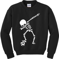 Dabbing Skeleton Soccer Dab Kids Sweatshirt