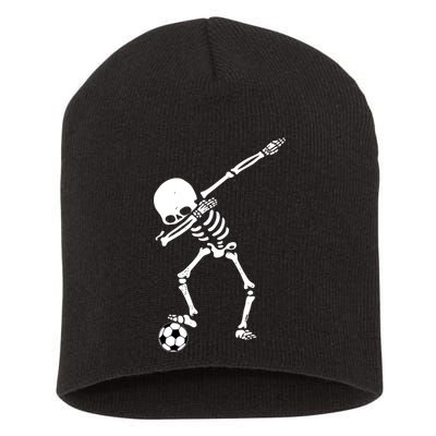 Dabbing Skeleton Soccer Dab Short Acrylic Beanie