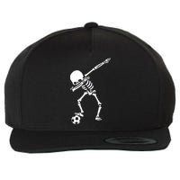 Dabbing Skeleton Soccer Dab Wool Snapback Cap