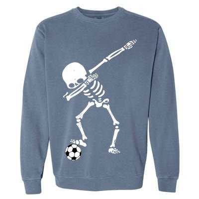 Dabbing Skeleton Soccer Dab Garment-Dyed Sweatshirt