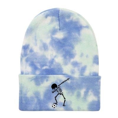 Dabbing Skeleton Soccer Dab Tie Dye 12in Knit Beanie