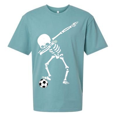 Dabbing Skeleton Soccer Dab Sueded Cloud Jersey T-Shirt