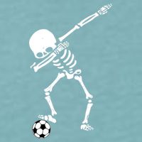 Dabbing Skeleton Soccer Dab Sueded Cloud Jersey T-Shirt