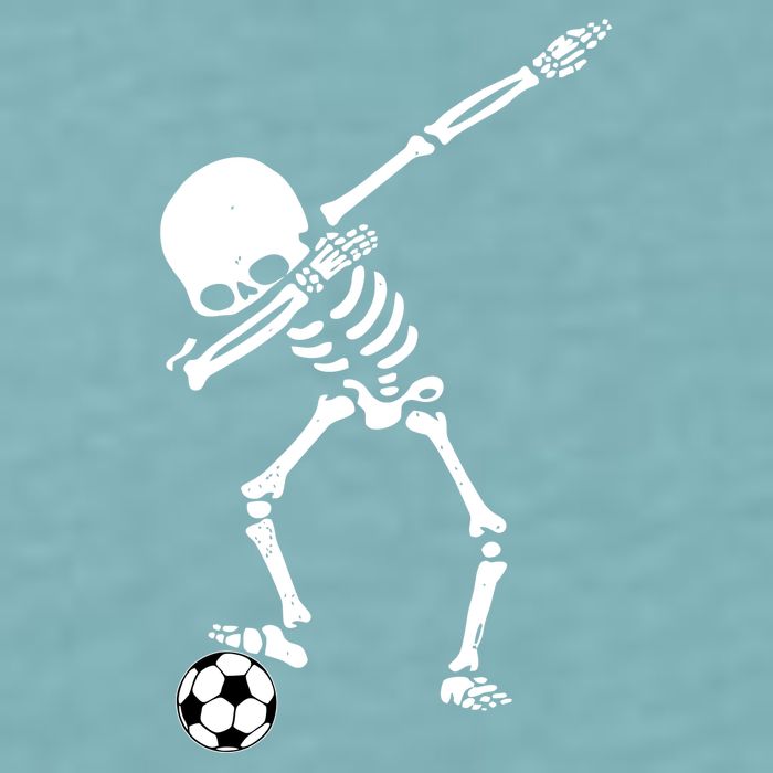 Dabbing Skeleton Soccer Dab Sueded Cloud Jersey T-Shirt