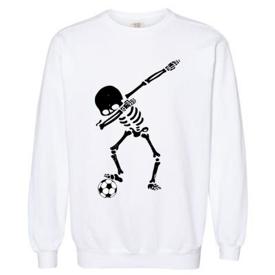 Dabbing Skeleton Soccer Dab Garment-Dyed Sweatshirt