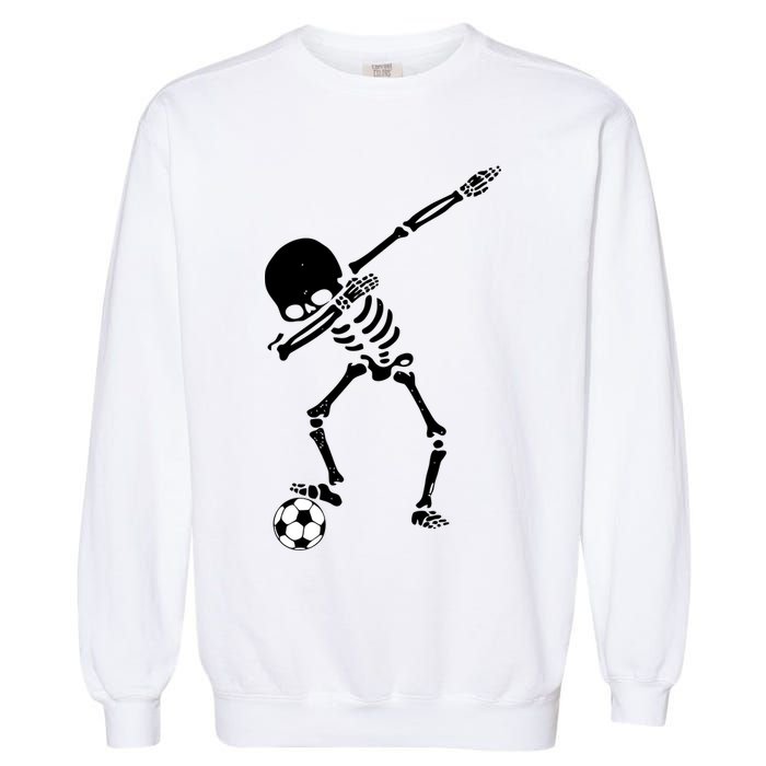 Dabbing Skeleton Soccer Dab Garment-Dyed Sweatshirt