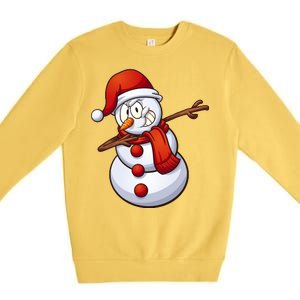 Dabbing Snowman Premium Crewneck Sweatshirt