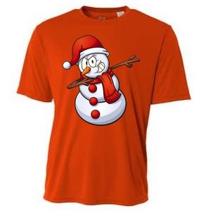 Dabbing Snowman Cooling Performance Crew T-Shirt