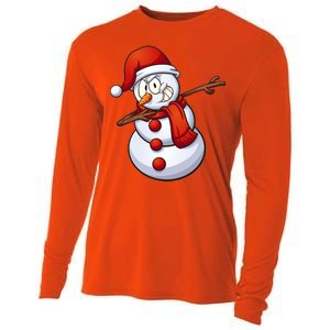 Dabbing Snowman Cooling Performance Long Sleeve Crew